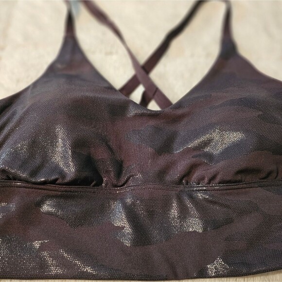 Offline By Aerie Real Me Strappy Back Sports Bra Size Medium Support Stretch - Picture 5 of 6